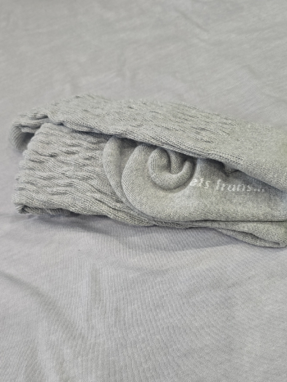 Light Gray Knit Socks